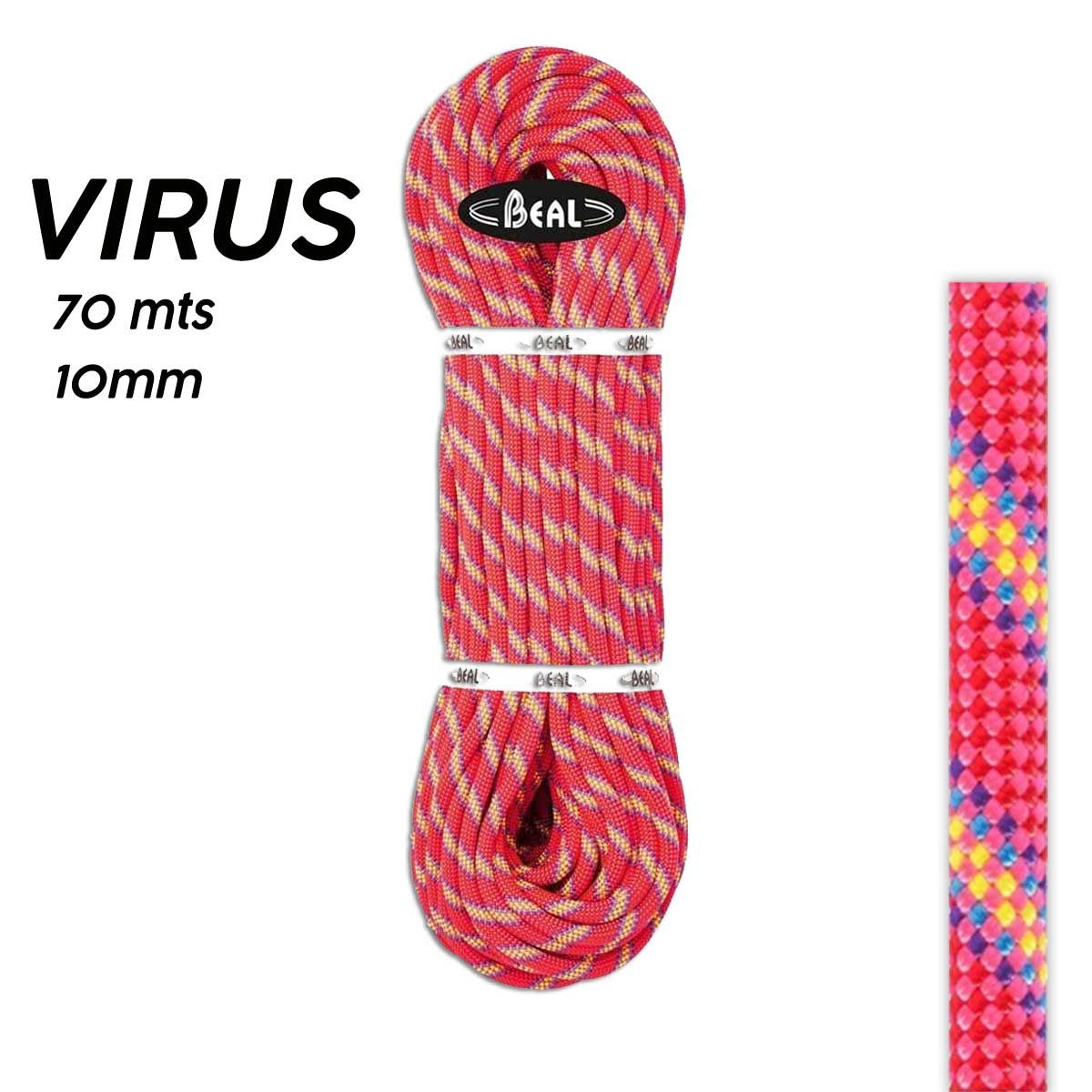 Cuerda Dinámica Virus 10 mm 70 mts - Beal ESCALADA Cuerdas y Cordinos  Cuerdas Dinámicas